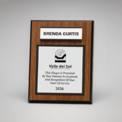 UUU - Simulated Wood Individual Plaque
