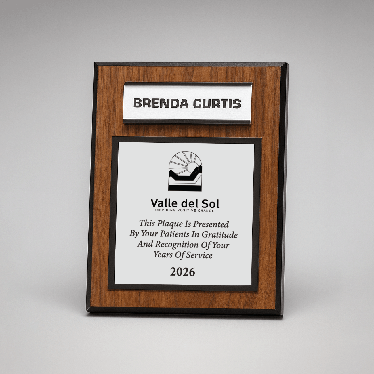 UUU – Simulated Wood Individual Plaque - 900137 UUU - Simulated Wood Individual Plaque - Image 1