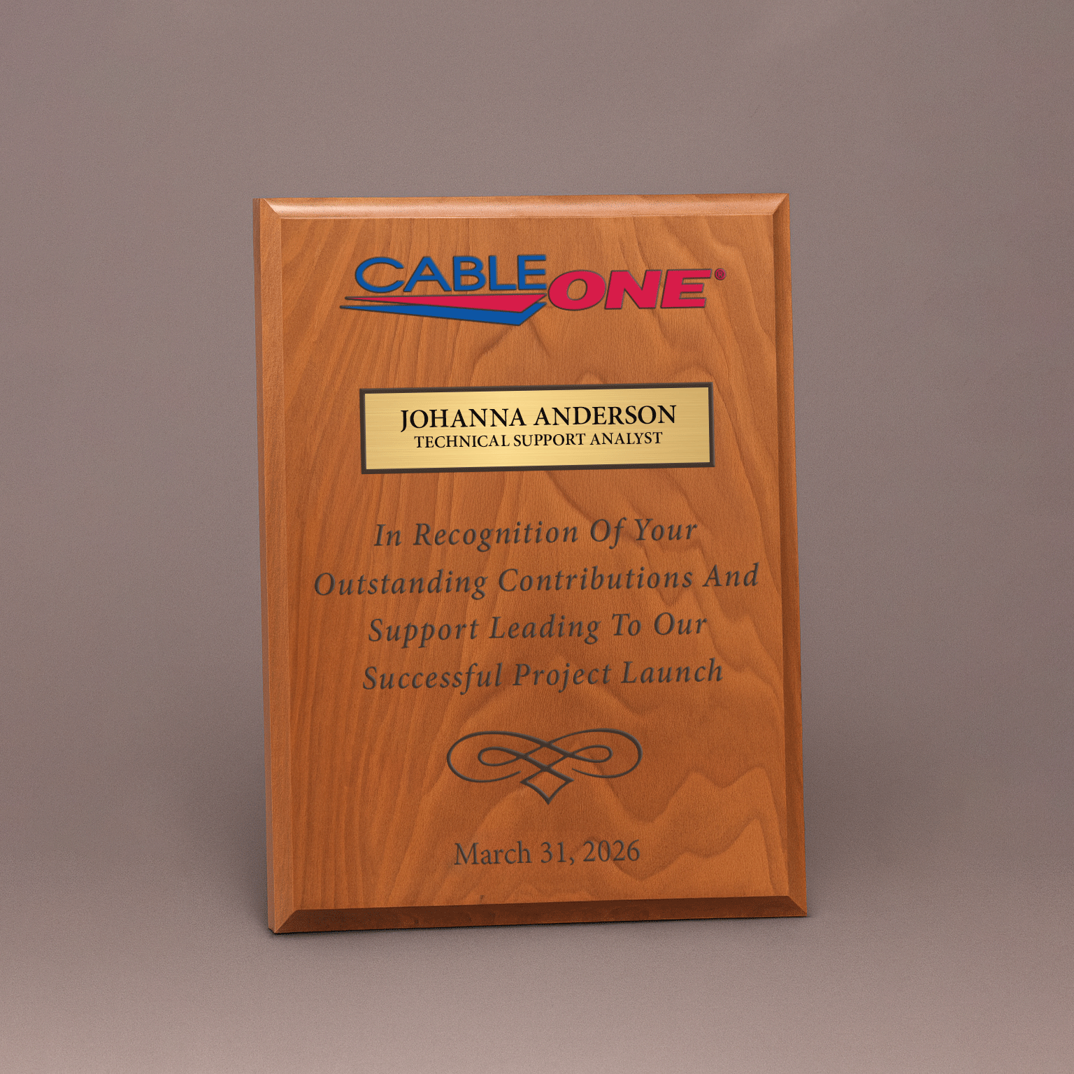 900178 Cove Bevel Laser Plaque - Image 1