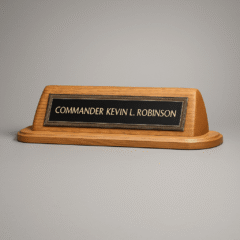 Wood/Bronze Framed Name Bar