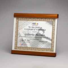 Certificate Holder With Slide-In Acrylic Cover