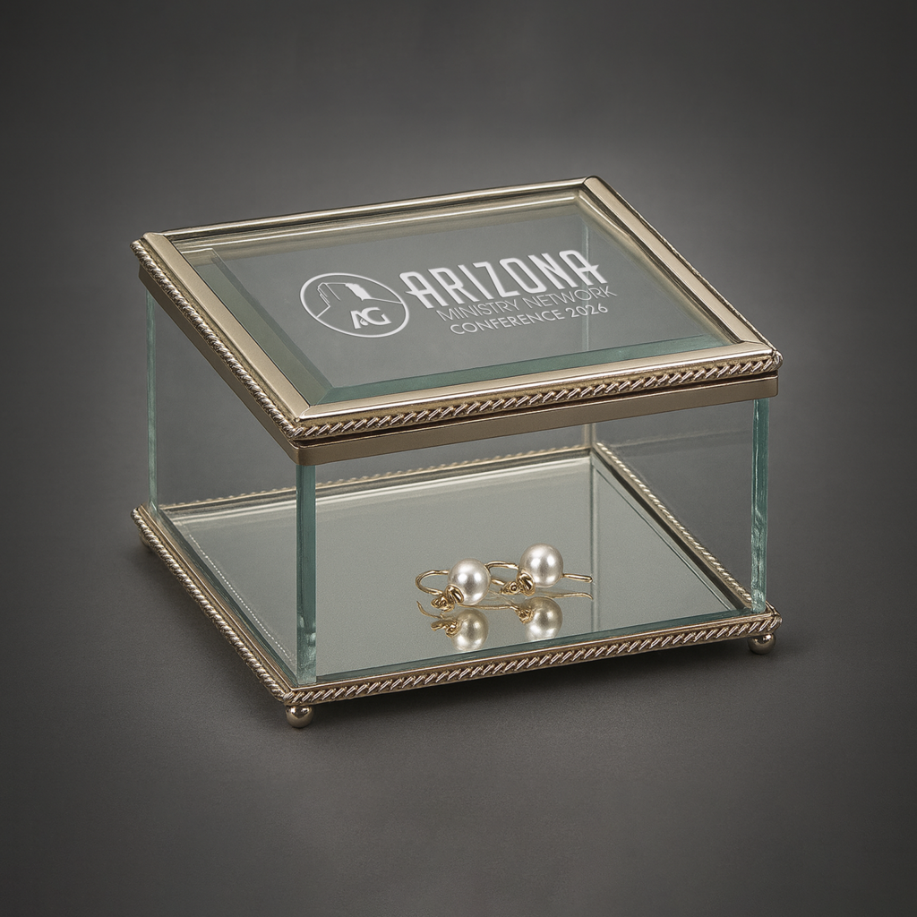Square Glass Box w/ Hinged Cover | Lane Award