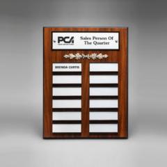 U - Simulated Wood Perpetual Plaque