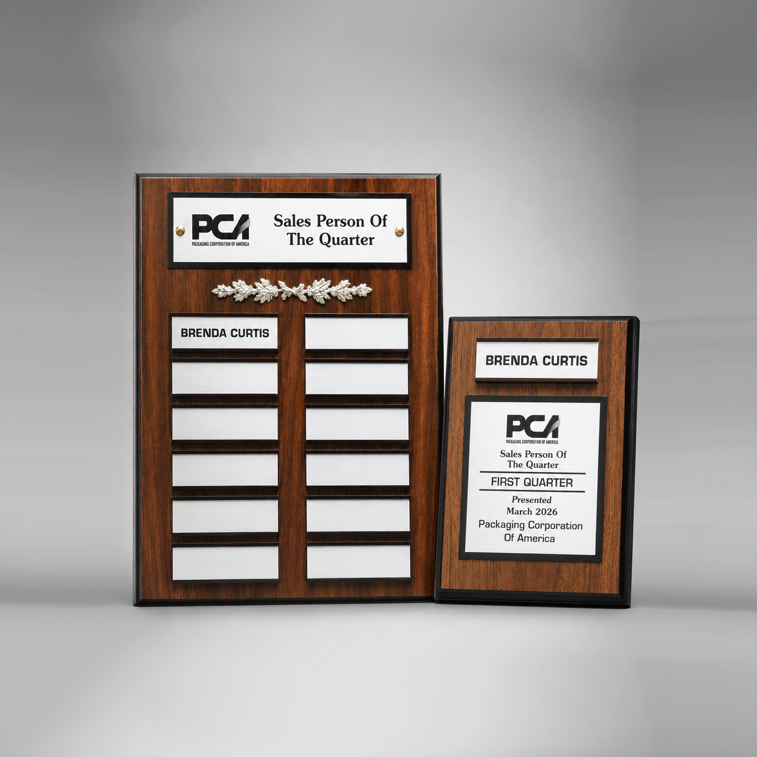 900136-P UU - Simulated Wood Perpetual Plaque Program - Image 1