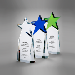 Optic Crystal Triumphant Star Award