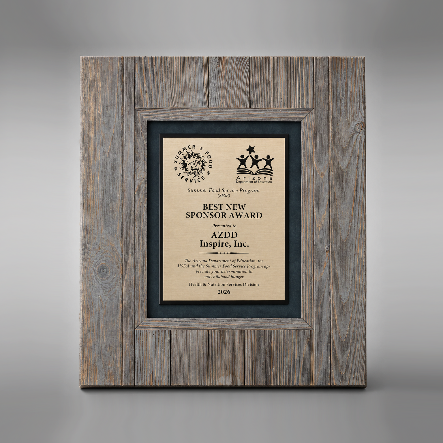 901033 Rustic Boardwalk Frame Award - Image 1