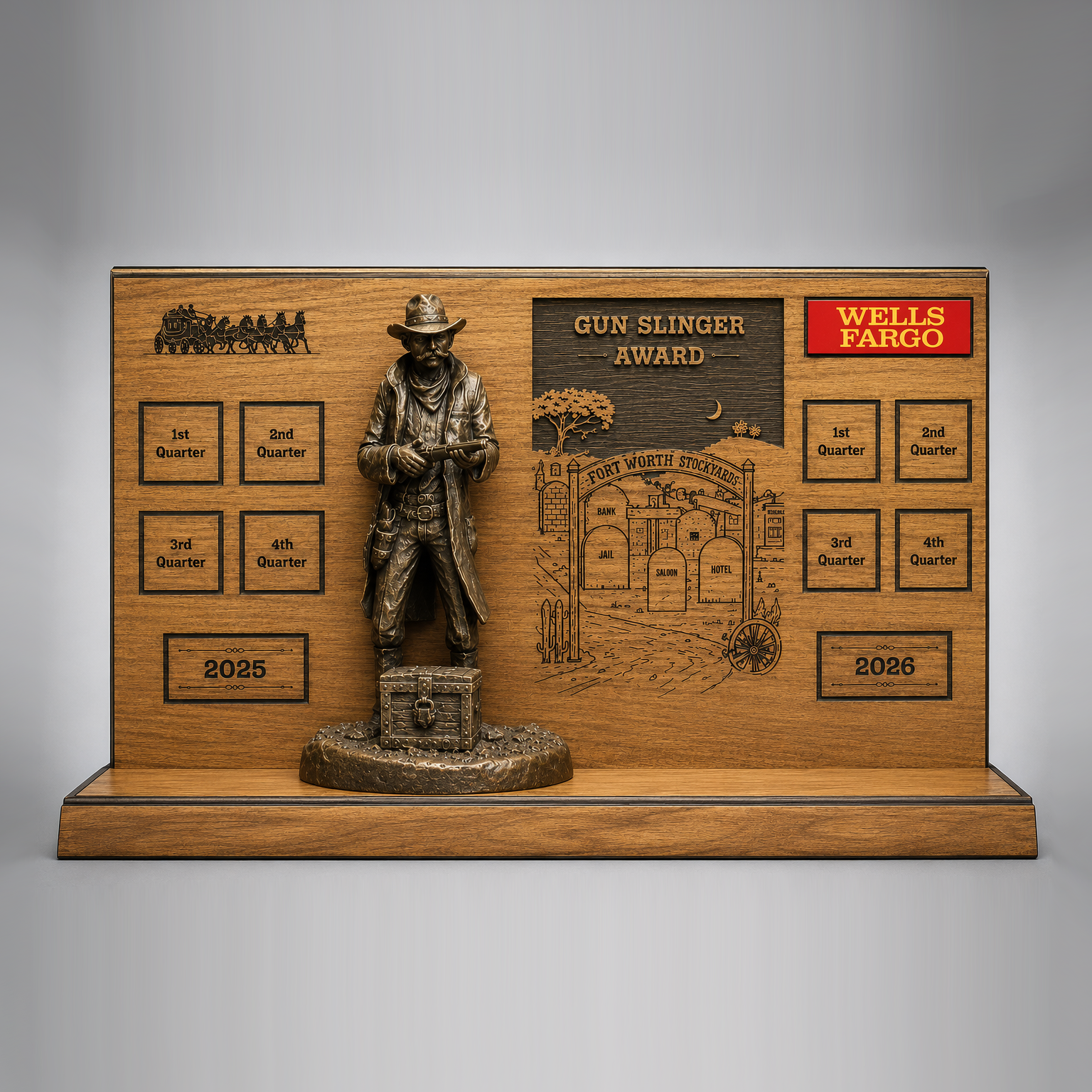 Wells Fargo Gun Slinger Custom Award Wells Fargo Gun Slinger Custom Award - Image 1