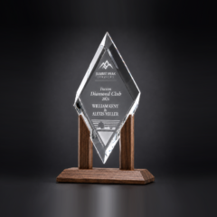 Mayfair Diamond Clear With Wood Base