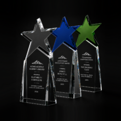 Optic Crystal Triumphant Star Award