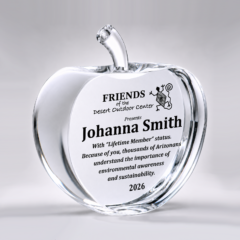 Optic Crystal Teacher's Pet Apple