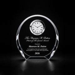 Optic Crystal Circle Silver Clock
