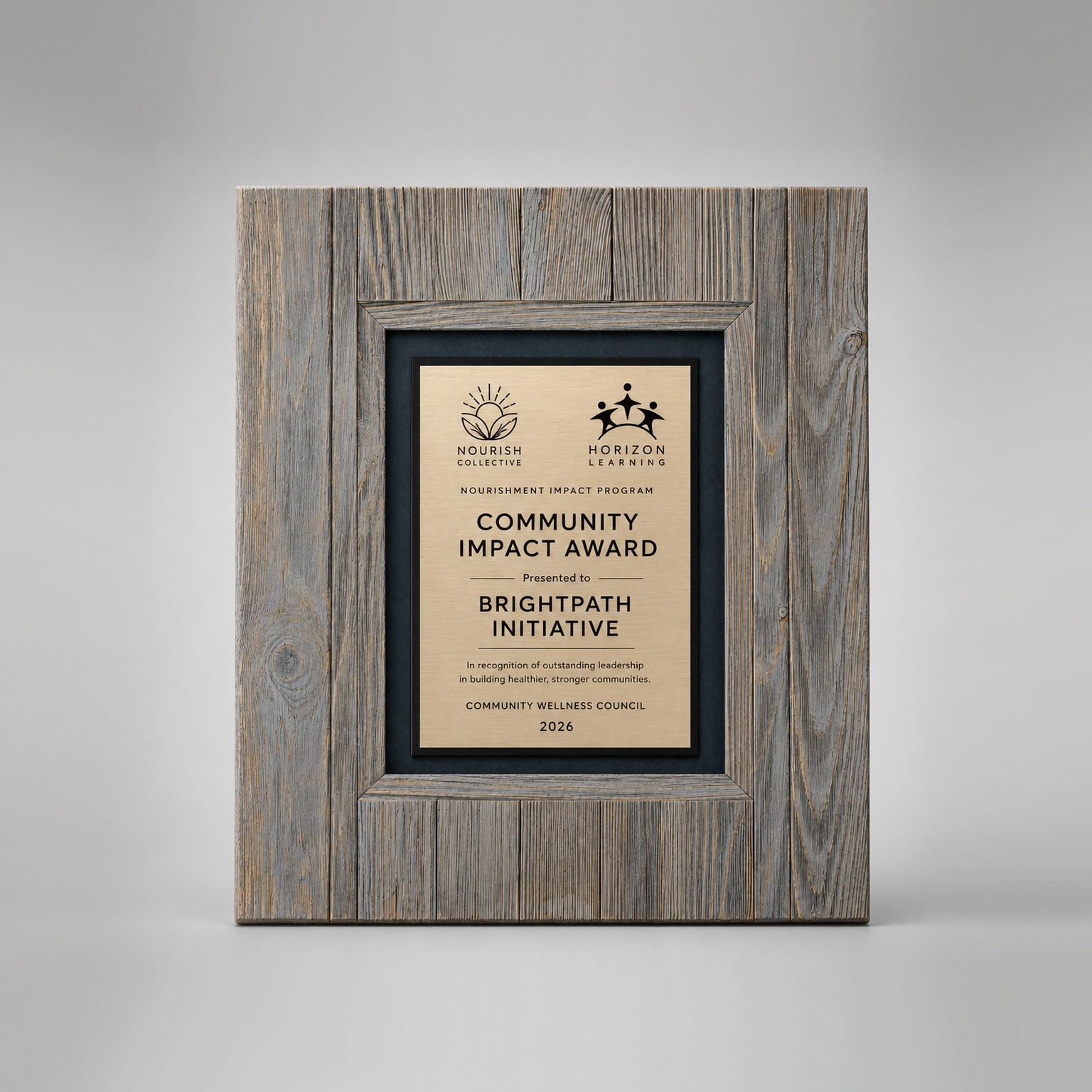 901033 Rustic Boardwalk Frame Award - Image 1